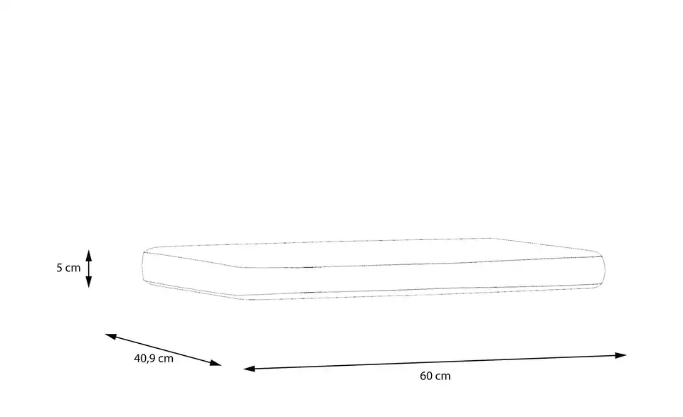 Sitzkissen, Bemaßung