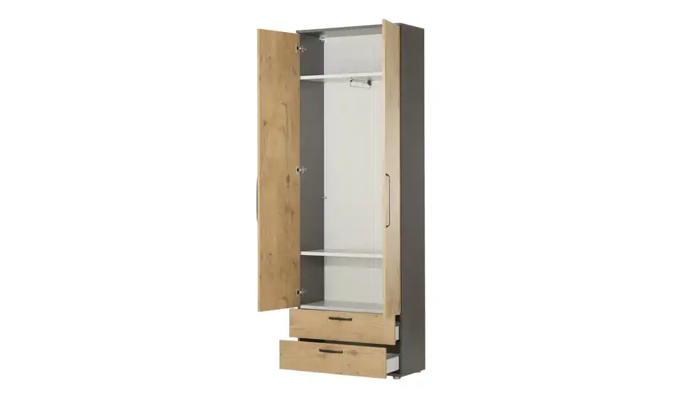 Garderobenschrank, geöffnet