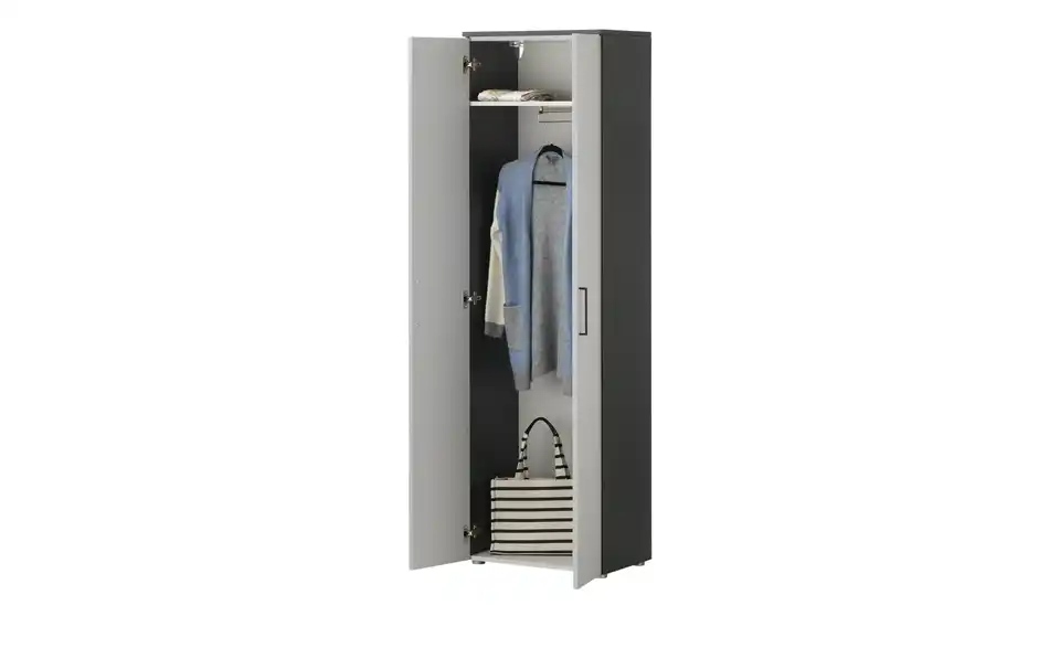 Garderobenschrank, geöffnet