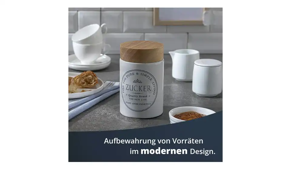 KHG Aufbewahrungsdose Zucker, Bild mit Text