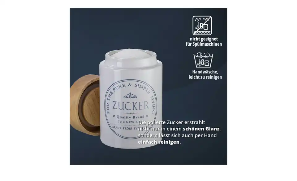 KHG Aufbewahrungsdose Zucker, Bild mit Text