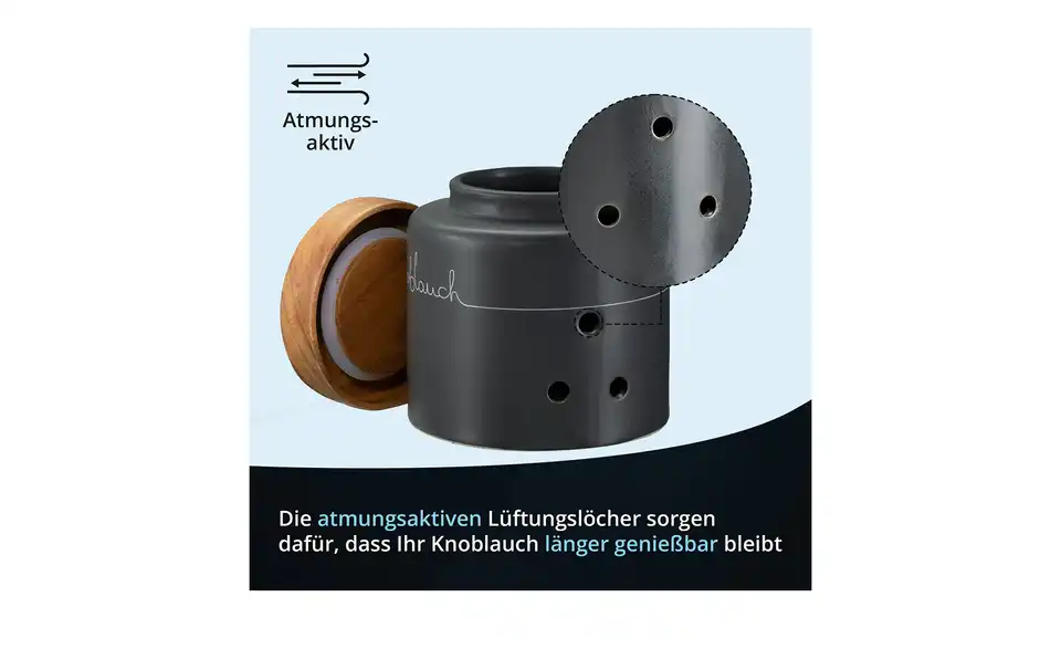 KHG Aufbewahrungsdose Knoblauch, Bild mit Text