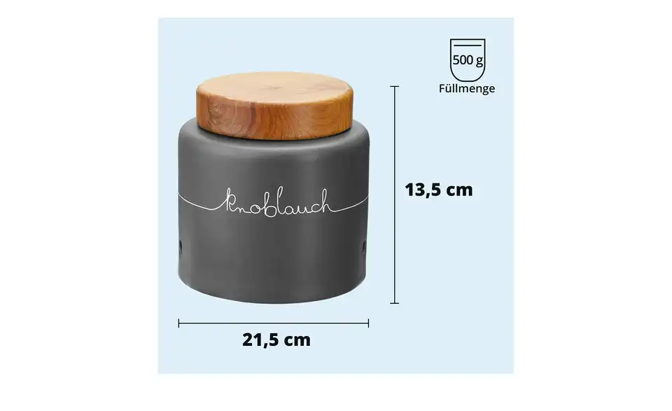 KHG Aufbewahrungsdose Knoblauch, Bild mit Text