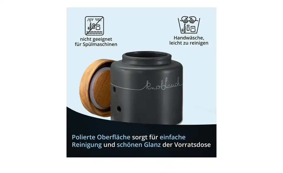 KHG Aufbewahrungsdose Knoblauch, Bild mit Text