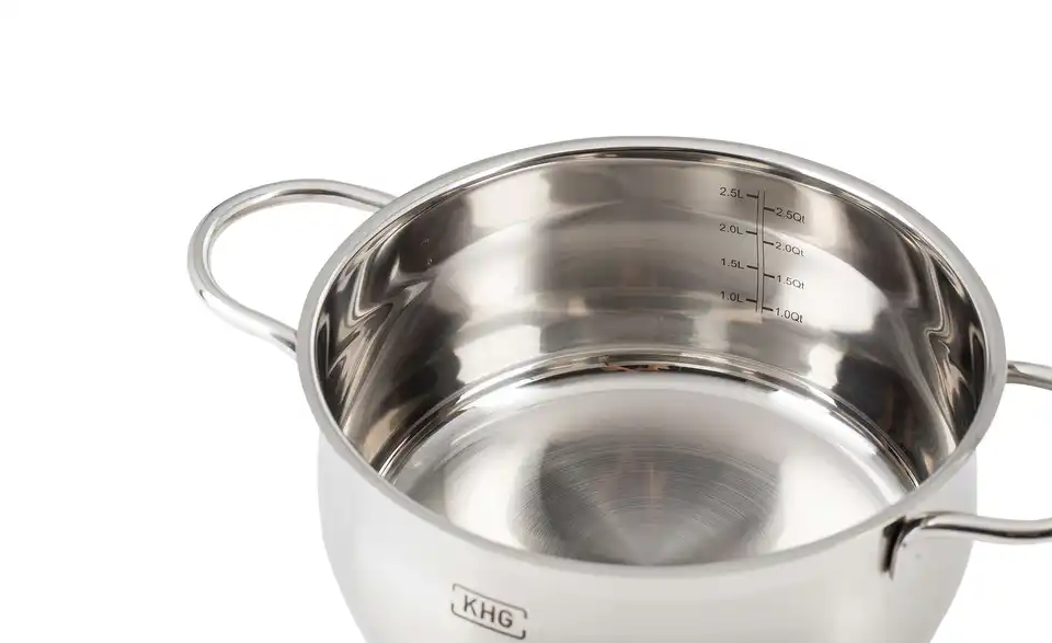 KHG Topfset, 5-teilig Platin, Detailansicht