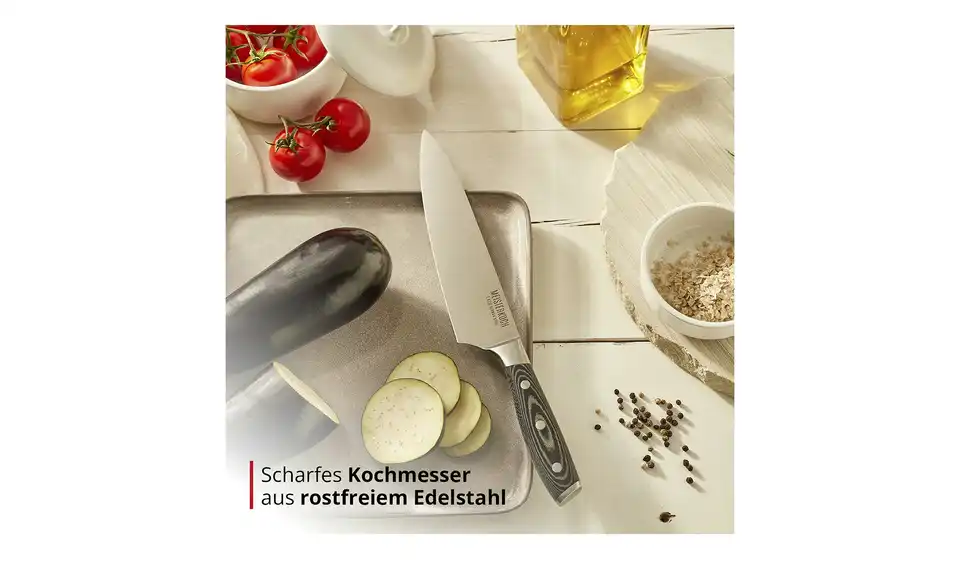 Meisterkoch Kochmesser 20 cm PRIMUS, Bild mit Text