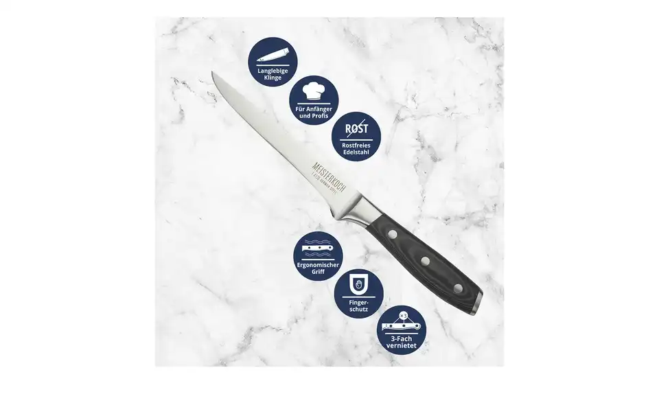 Meisterkoch Ausbeinmesser 15 cm PRIMUS, Bild mit Text
