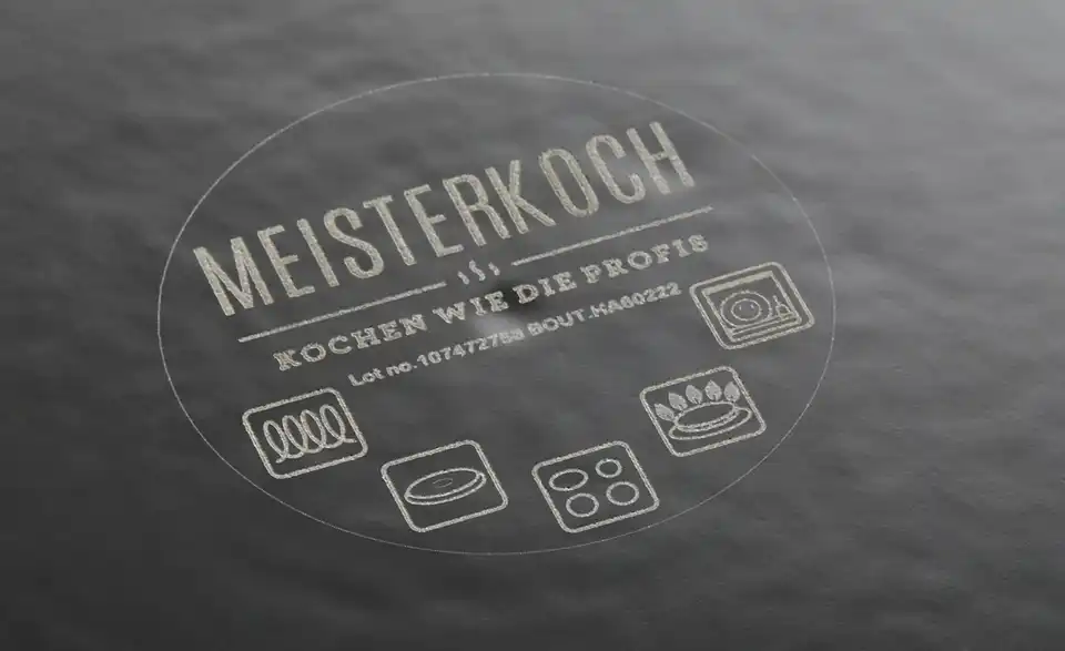 Meisterkoch Gusseisen-Wok mit Deckel OPUS, Detailansicht