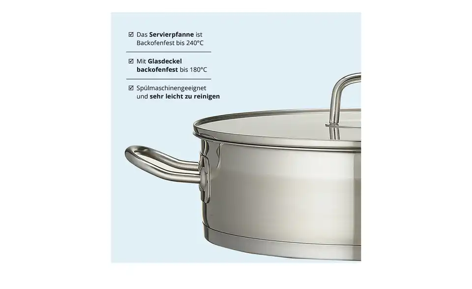 KHG Servierpfanne Luna, Bild mit Text