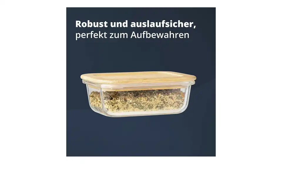 KHG Aufbewahrungsdose 370 ml rechteckig, Bild mit Text