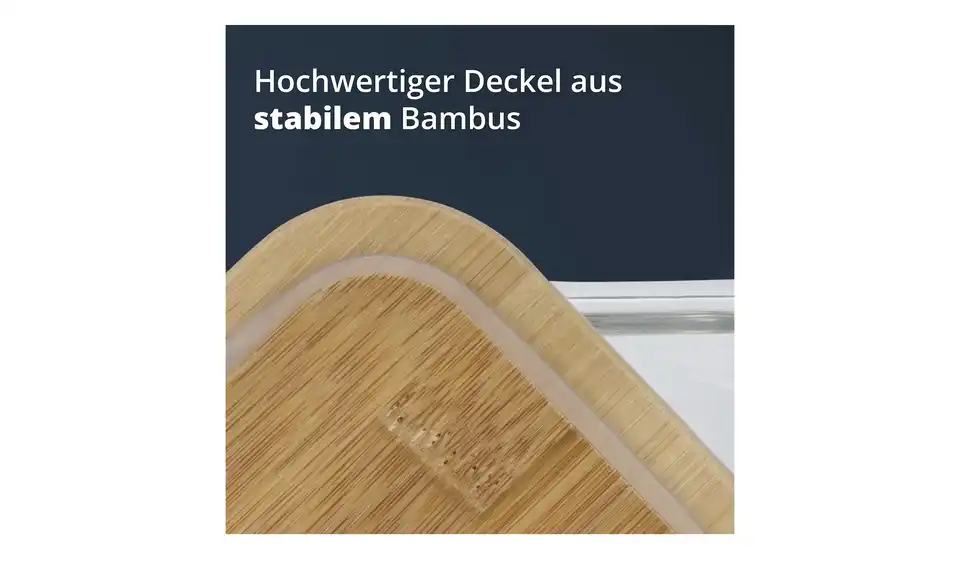 KHG Aufbewahrungsdose 370 ml rechteckig, Bild mit Text