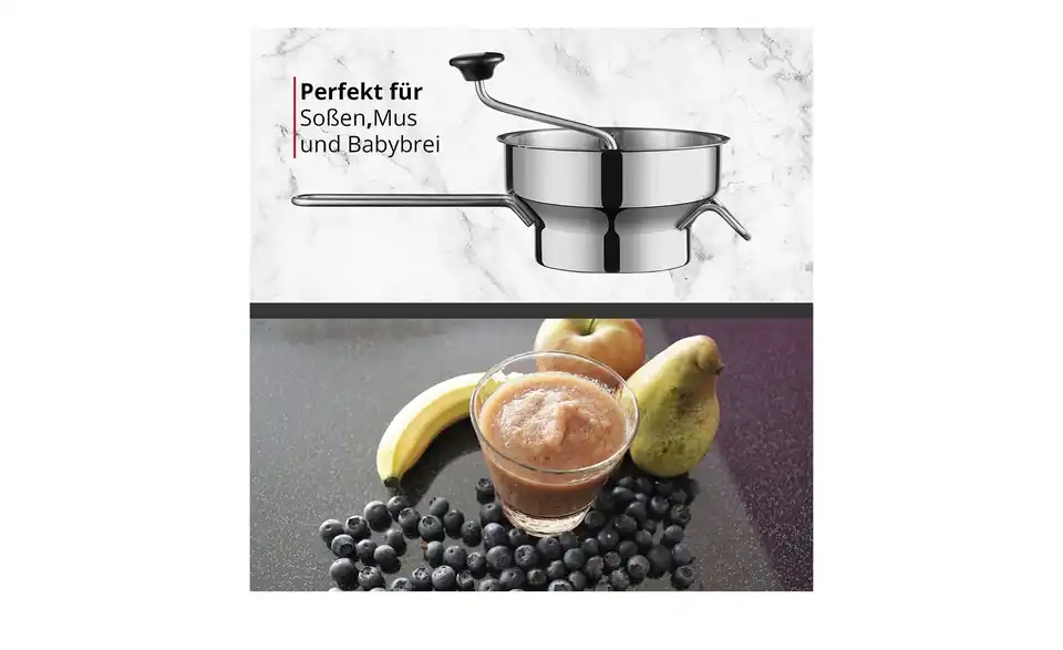 Meisterkoch Passiermühle OPTIMUS, Bild mit Text