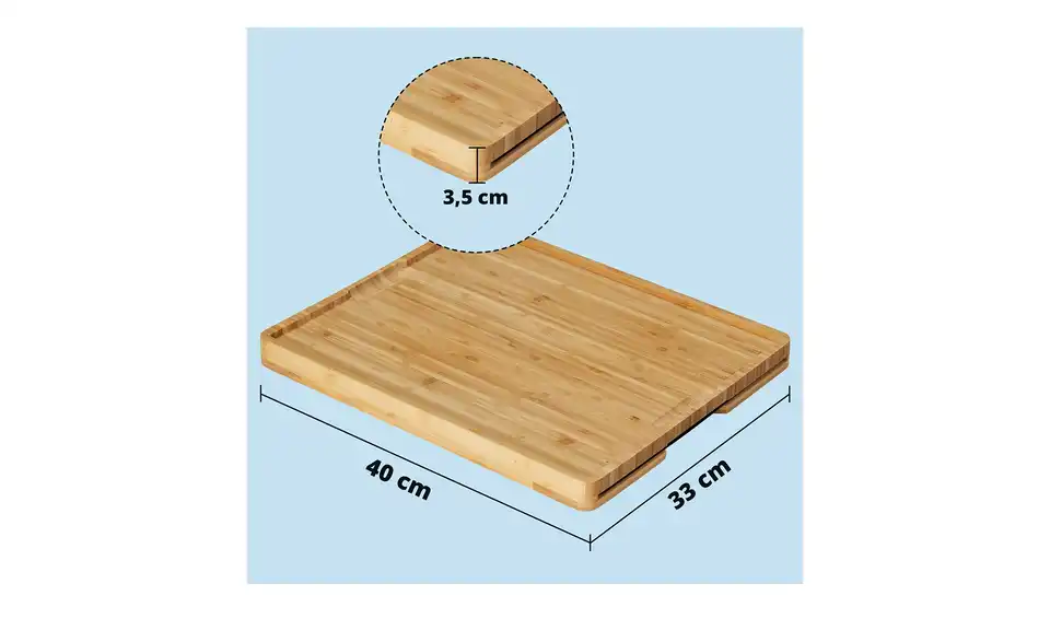 KHG Schneidebrett mit Unterlagen, Bild mit Text