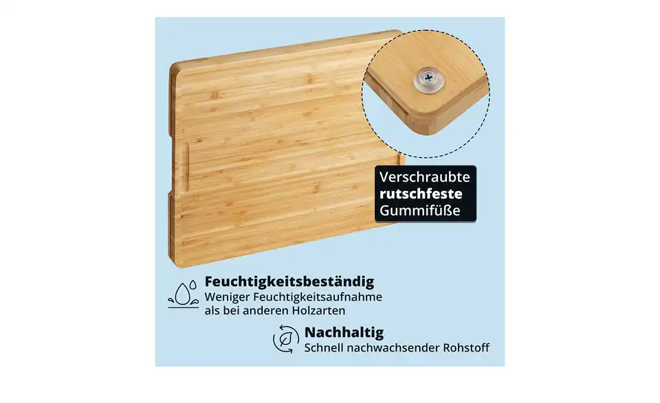 KHG Schneidebrett mit Unterlagen, Bild mit Text