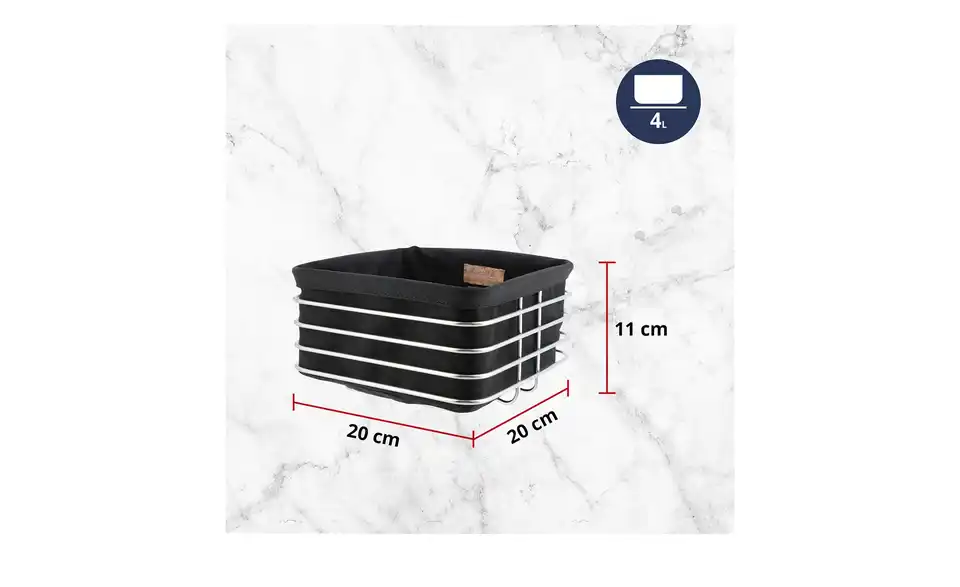 Meisterkoch Brotkorb eckig CENA, Bild mit Text