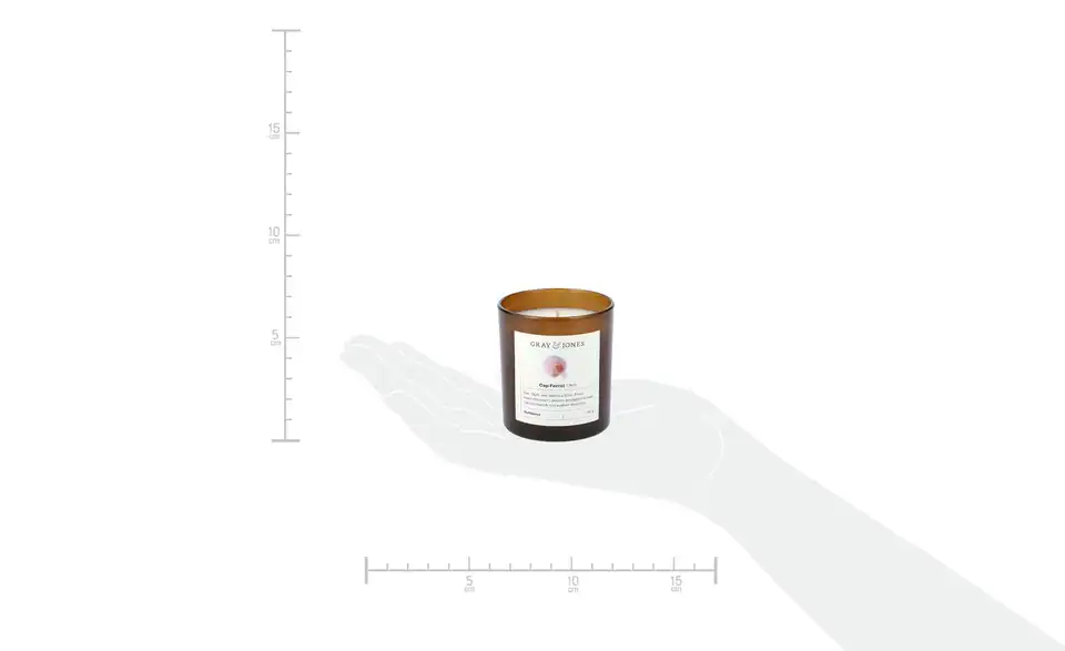 Gray & Jones Duftkerze, Bemaßung