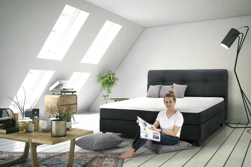 SKAGEN BEDS Boxspringbett Vegg Towel, in Wohnsituation