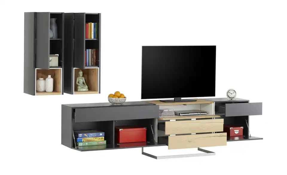 Wohnwert Wohnwand Media Design, geöffnet