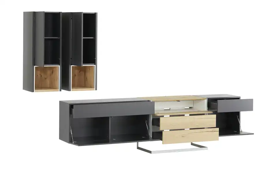 Wohnwert Wohnwand Media Design, geöffnet