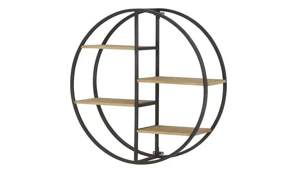 Gray & Jones Wandregal Black Coast One rund, Perspektive