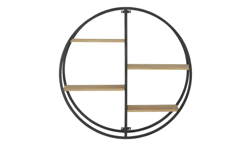 Gray & Jones Wandregal Black Coast One rund, Frontansicht