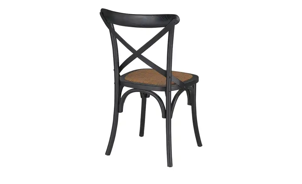 Rattan-Bistrostuhl in Antikoptik, Rückansicht