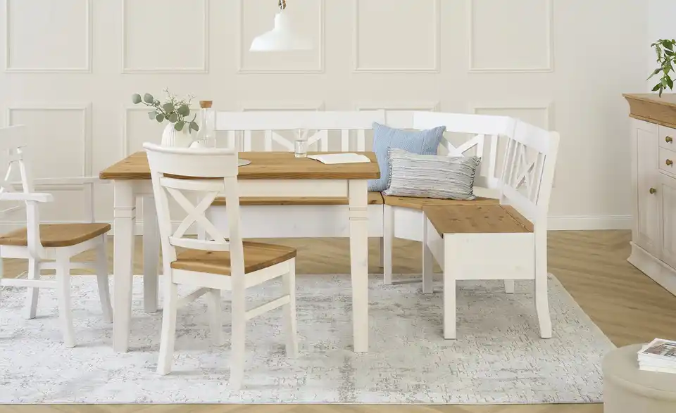 maison bleue Truheneckbank Florian massiv, Frontansicht