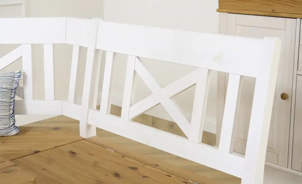 maison bleue Truheneckbank Florian massiv, Detailansicht