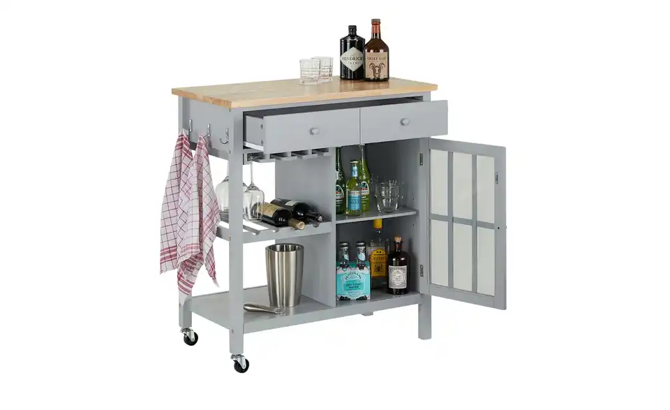 Servierwagen, geöffnet