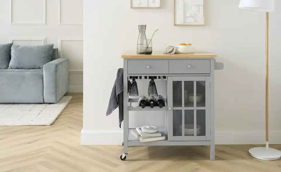 Servierwagen, Frontansicht