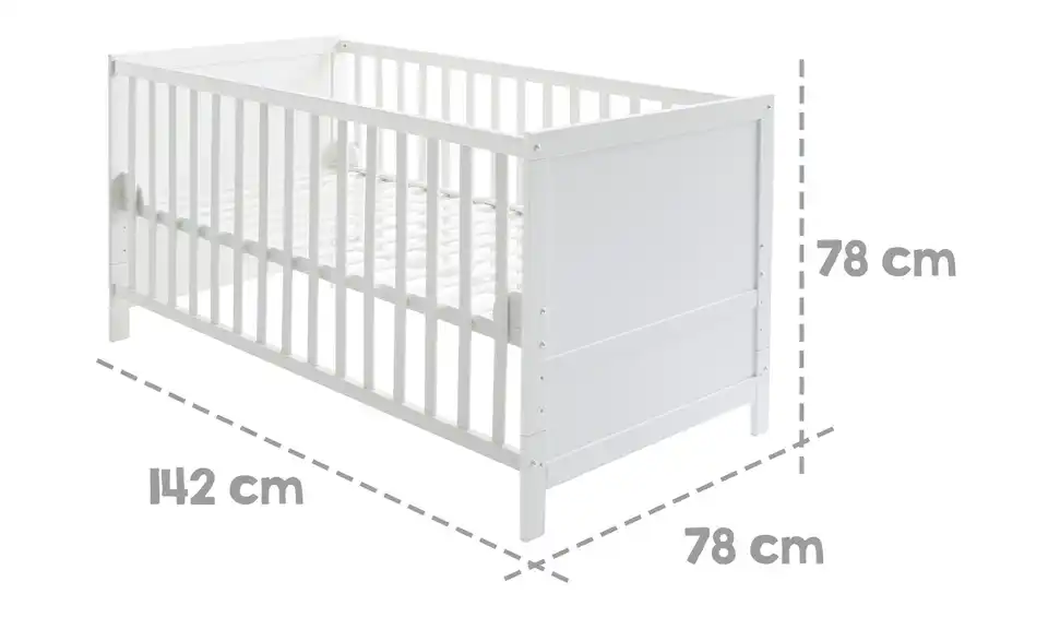 Roba Kinderbett, Bemaßung