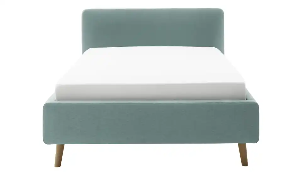 Polsterbett mit Bettkasten, Frontansicht