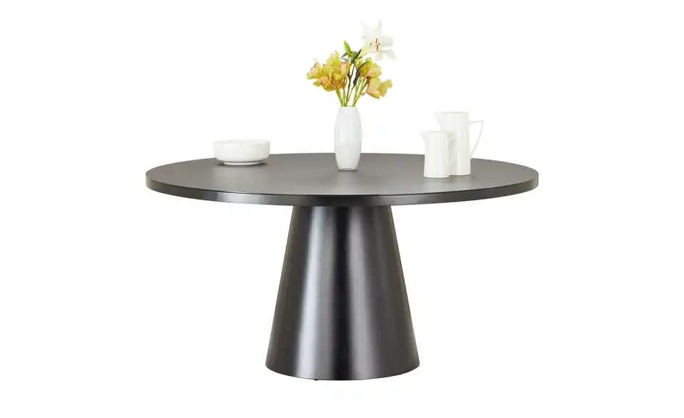 Esstisch mit Glastischplatte, Frontansicht