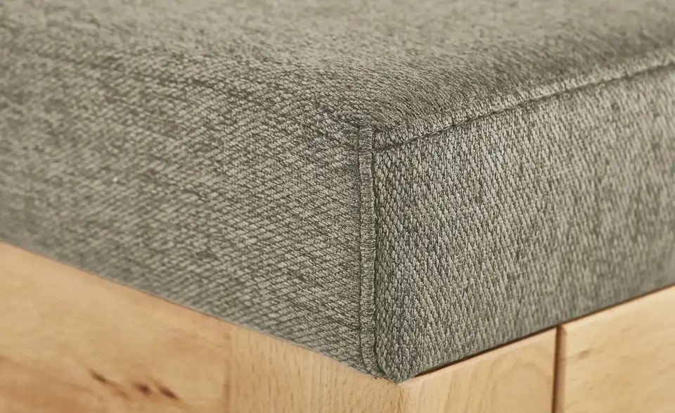 Woodford Polster-Sitzbank massiv Melia, Detailansicht