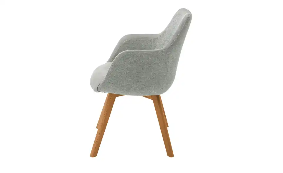 Dine + Mine Armlehnstuhl Corby mit Massivholzgestell, Profilansicht