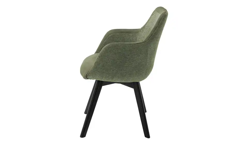 Dine + Mine Armlehnstuhl Corby mit Massivholzgestell, Profilansicht