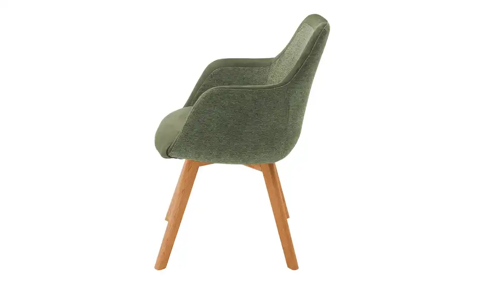 Dine + Mine Armlehnstuhl Corby mit Massivholzgestell, Profilansicht