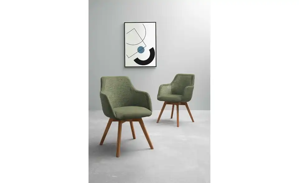 Dine + Mine Armlehnstuhl Corby mit Massivholzgestell, in Wohnsituation