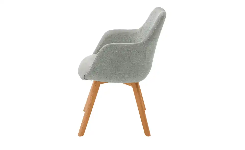 Dine + Mine Armlehnstuhl Corby mit Massivholzgestell, Profilansicht