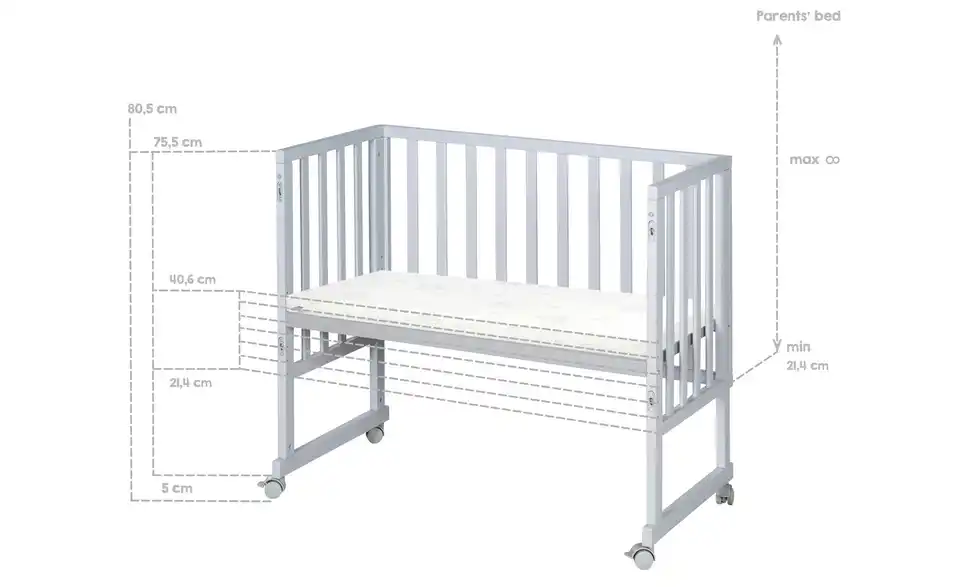 Roba Stuben- & Beistellbett, Stoffstruktur