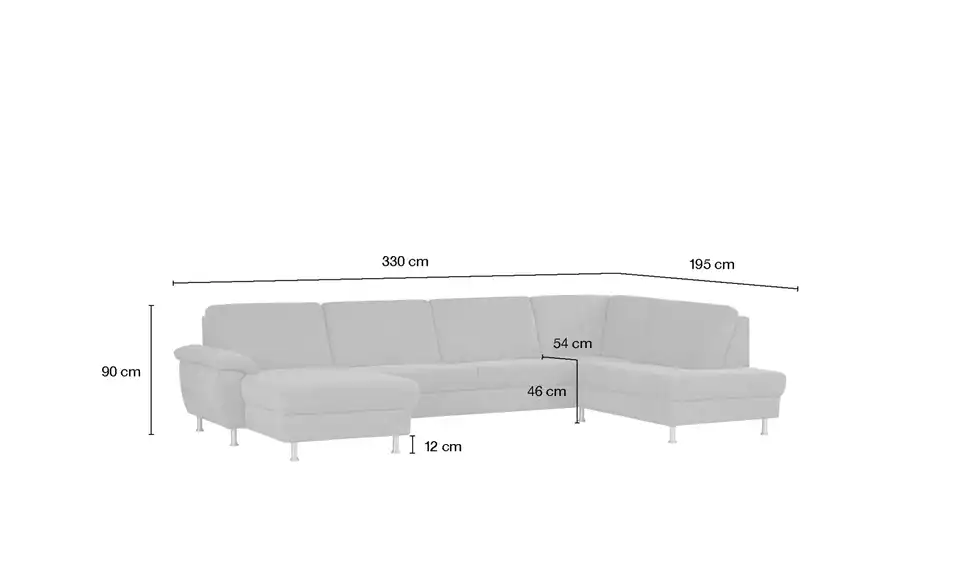 Diva Wohnlandschaft, Bemaßung