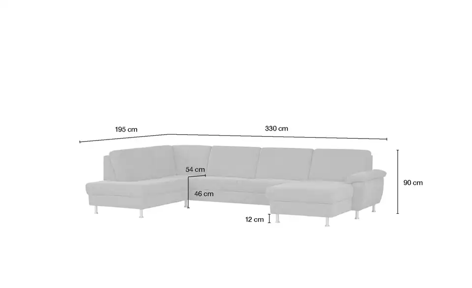 Diva Wohnlandschaft, Bemaßung