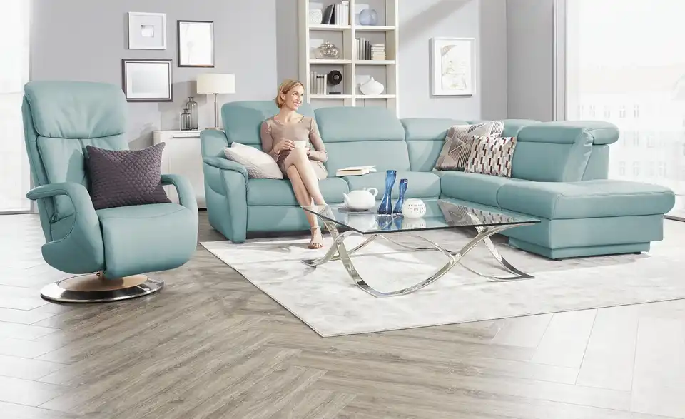 himolla Ecksofa Leder 9707, in Wohnsituation