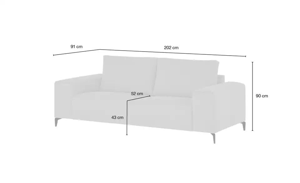 smart Sofa Mocca (Braun), 2Sitzer Bei Möbel Kraft