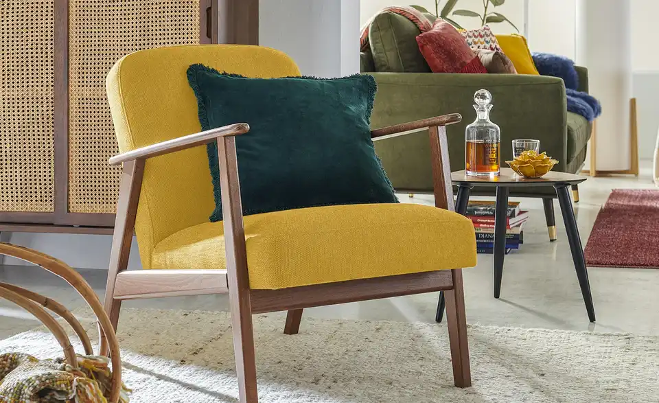 smart Sessel | Webstoff fein, Senfgelb
