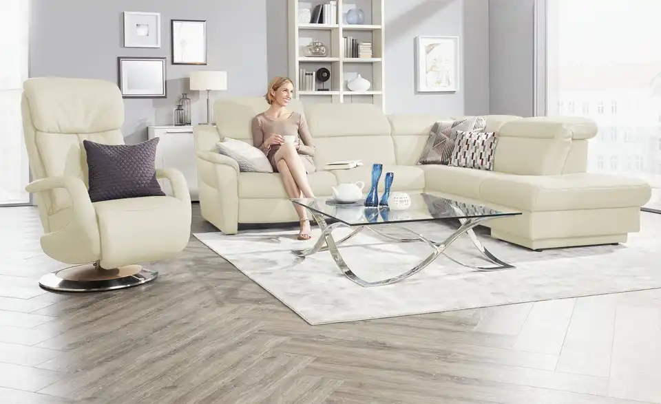 himolla Ecksofa Leder 9707, in Wohnsituation