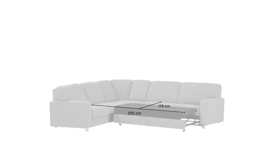 smart Ecksofa Valencia, Bemaßung