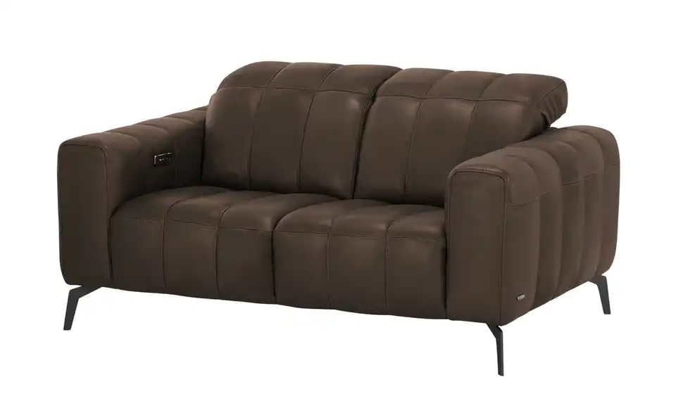 Natuzzi Editions Ledersofa Portento mit Kopfteilverstellung, Perspektive