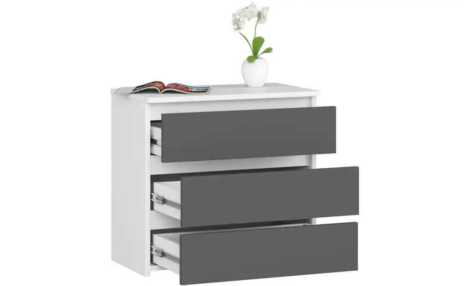 Kommode mit 3 Schubladen, geöffnet