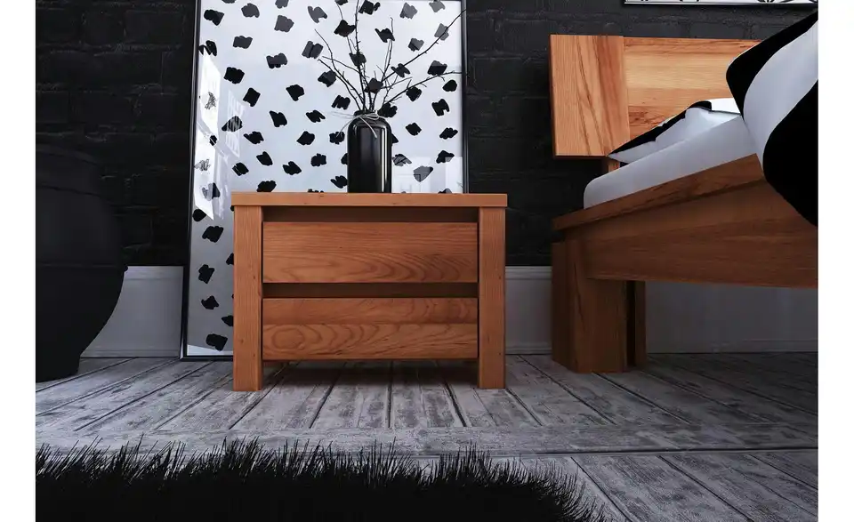 Nachttisch mit 2 Schubladen, in Wohnsituation